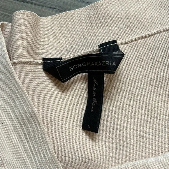 🔥BCBGMaxaria🔥 | Ingrid a-line high waisted skirt in bare pink - Picture 8 of 13